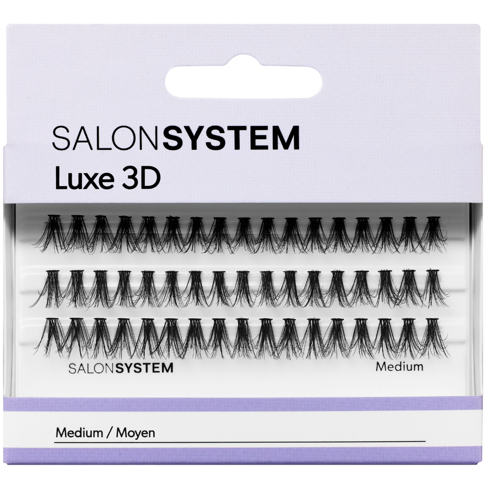 Salon System Individual 3D Luxe Lashes Medium Black