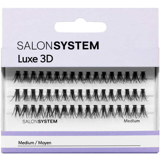 Salon System Individual 3D Luxe Lashes Medium Black