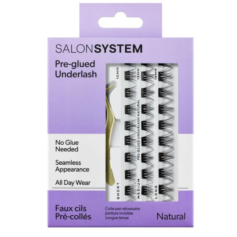 Salon System Pre-Glued Underlash Kit Natural Mixed Length