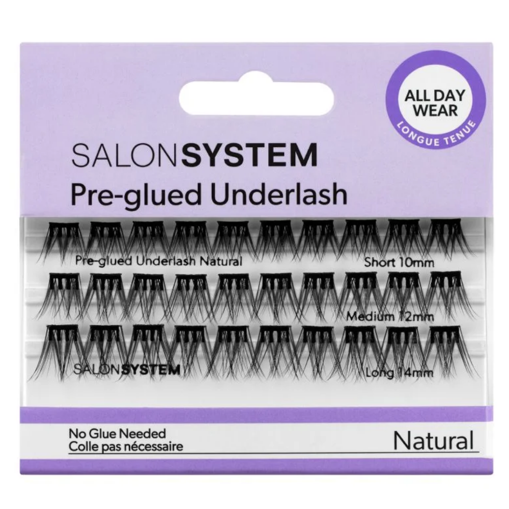 Salon System Pre-Glued Underlash Natural Mixed Length