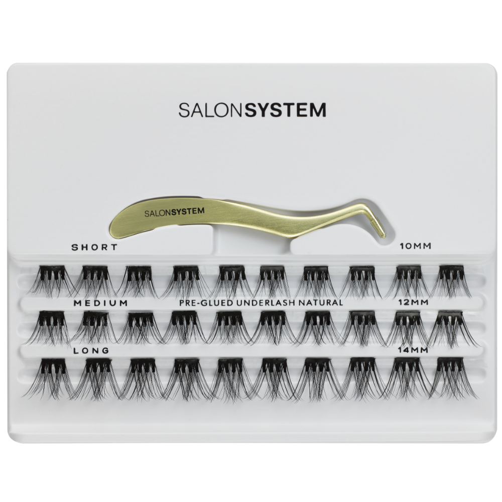 Salon System Pre-Glued Underlash Kit Natural Mixed Length