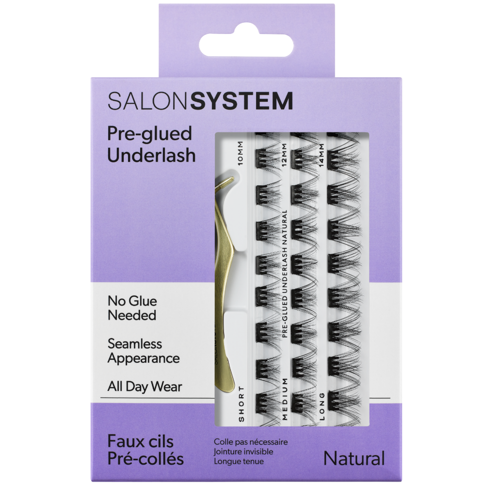 Salon System Pre-Glued Underlash Kit Natural Mixed Length
