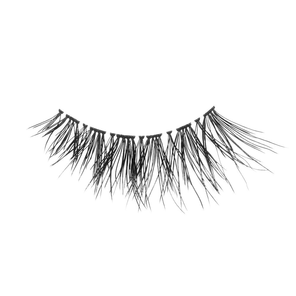 Salon System 3/4 Length Wispy Volume Strip Lashes Black 088