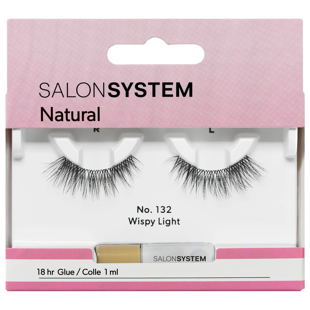 Salon System Wispy Light Strip Lashes Black 132