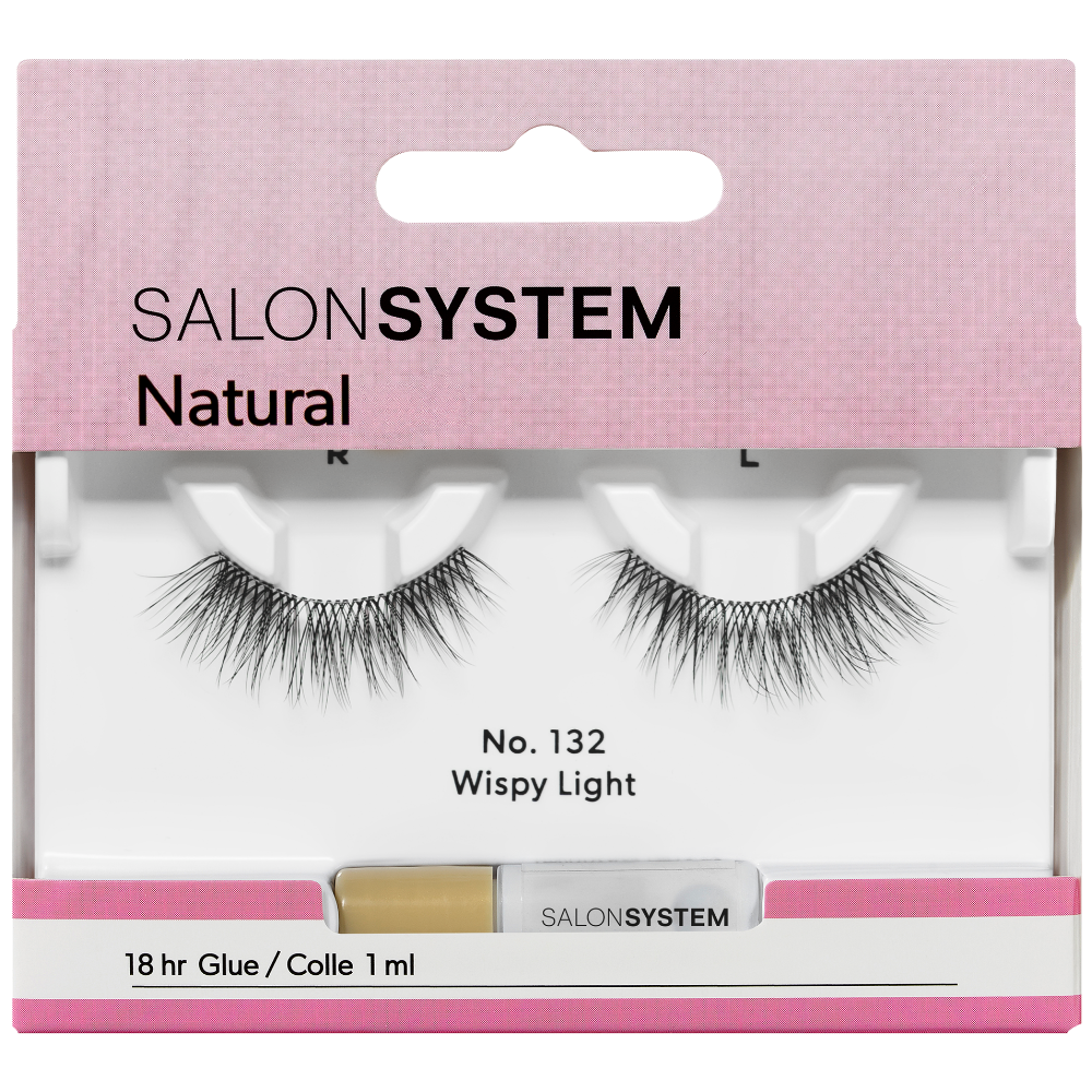 Salon System Wispy Light Strip Lashes Black 132