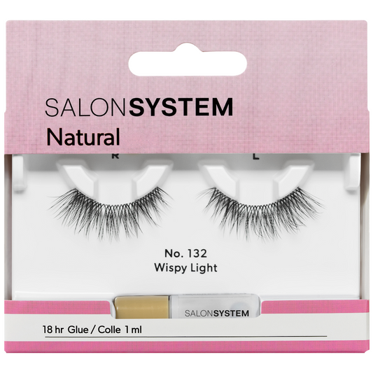 Salon System Wispy Light Strip Lashes Black 132