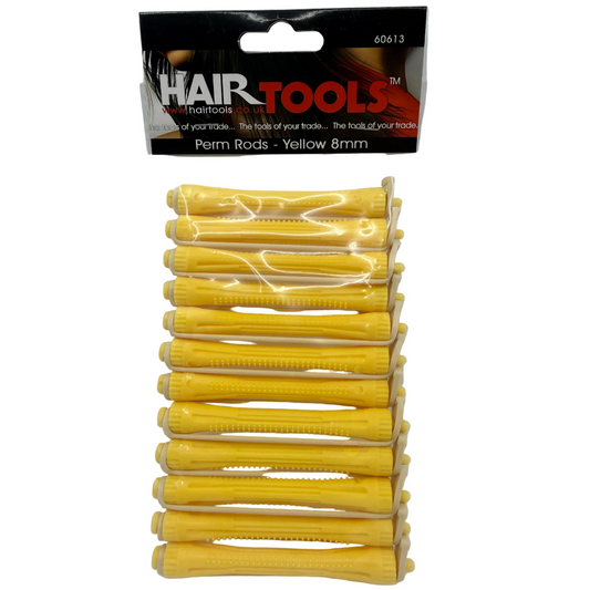 Hair Tools De-Luxe Perm Rods Yellow 8mm
