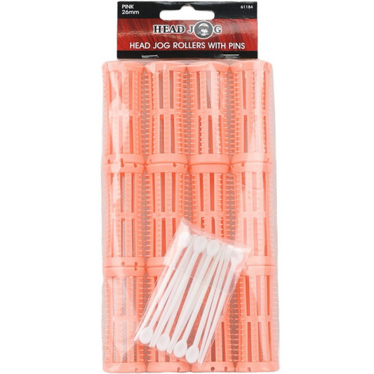 Head Jog Rollers Pink 26mm 12 Pack