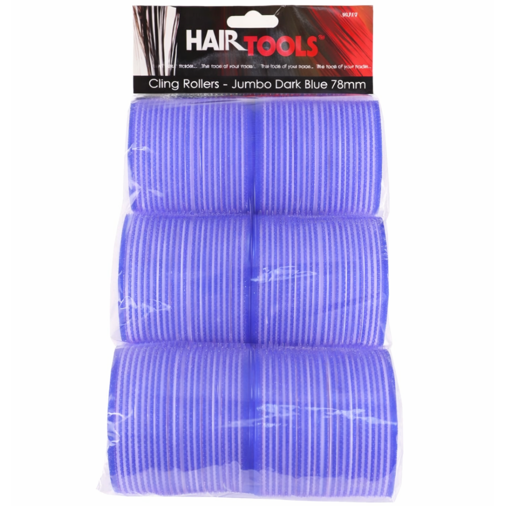 Hair Tools Cling Rollers Dark Blue 78mm