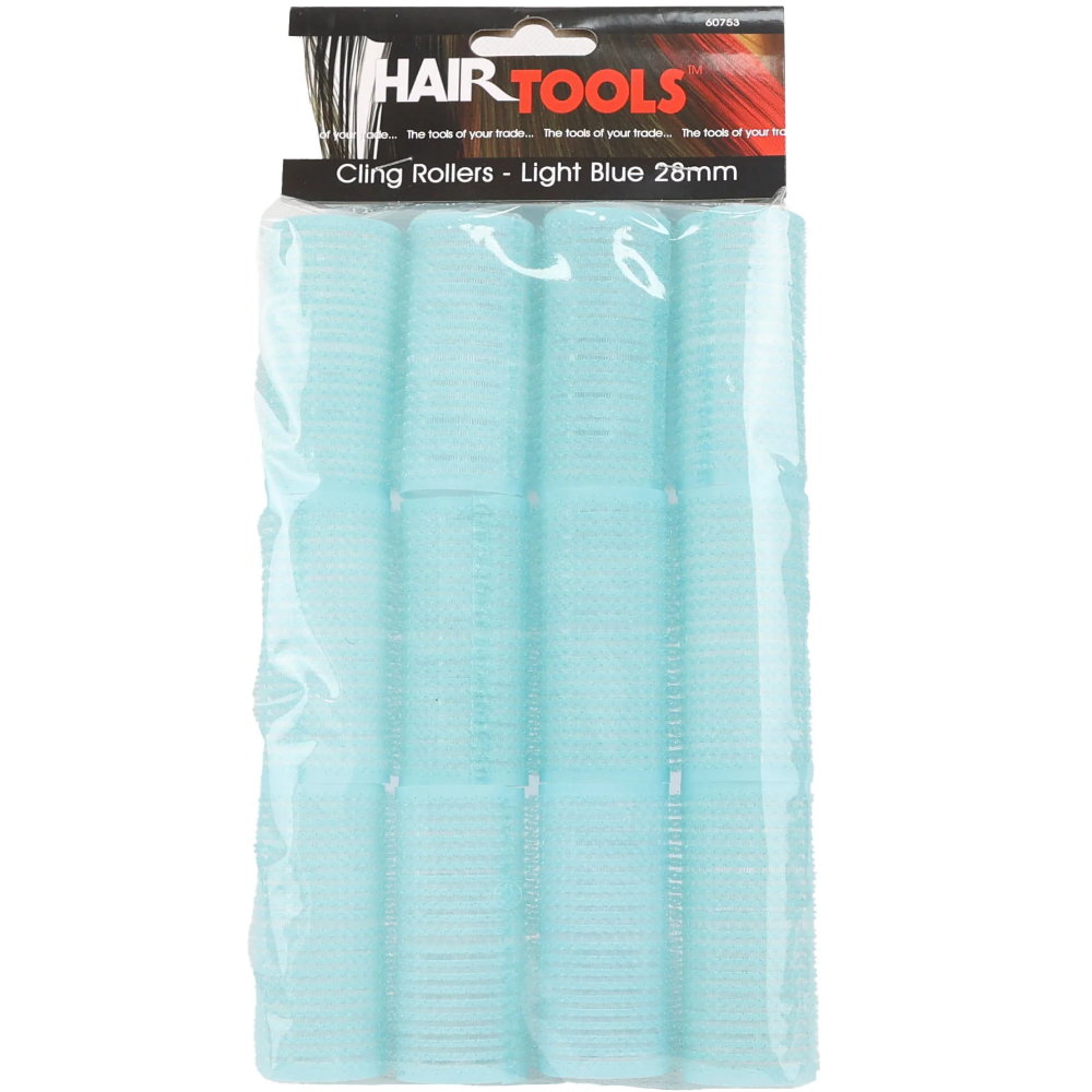 Hair Tools Cling Rollers Light Blue 28mm
