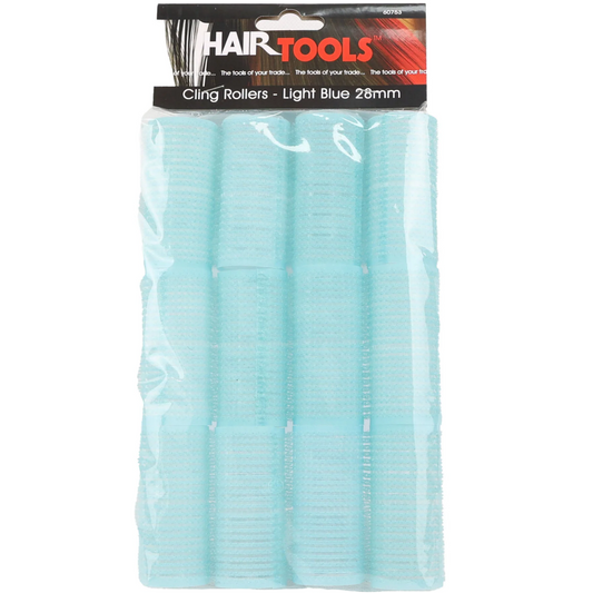 Hair Tools Cling Rollers Light Blue 28mm