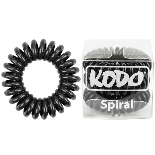Kodo Spiral Pain-Free Hair Band Black 3 Pack