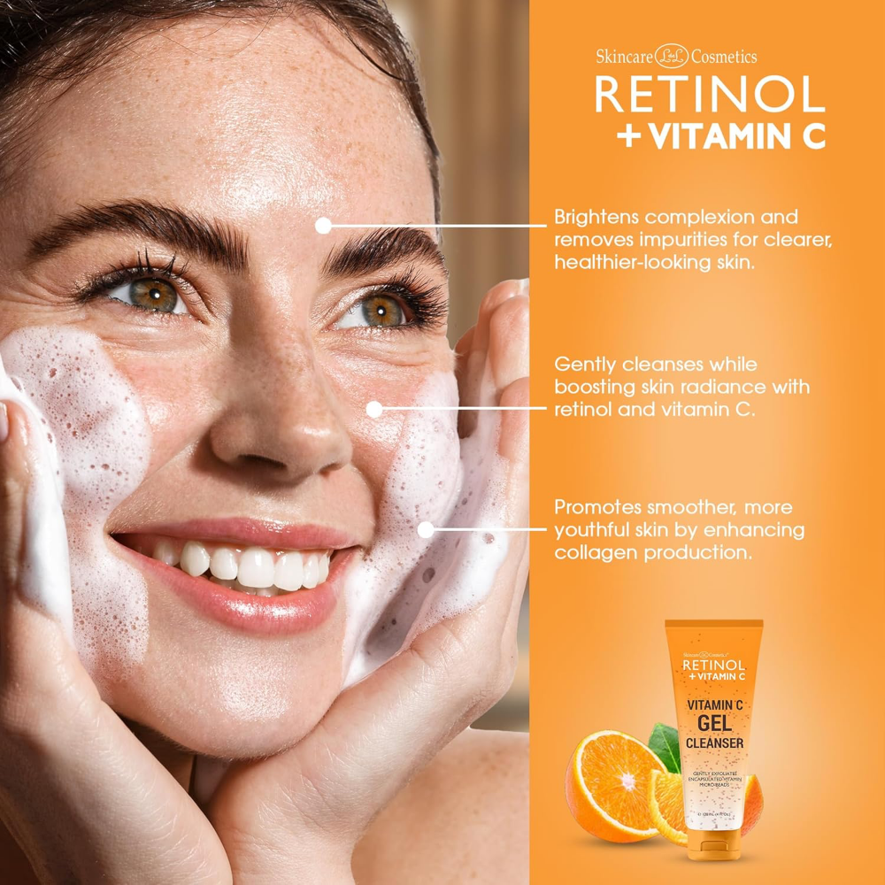 Skincare Cosmetics Retinol + Vitamin C Daily Cleanser 120ml