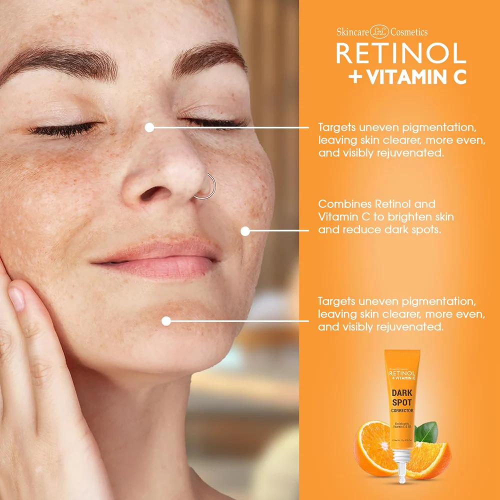 Skincare Cosmetics Retinol + Vitamin C Dark Spot Corrector 15g
