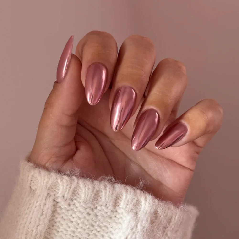 Glitterbels Pressed Chrome Powder Rose Tinted Mirror 0.5g