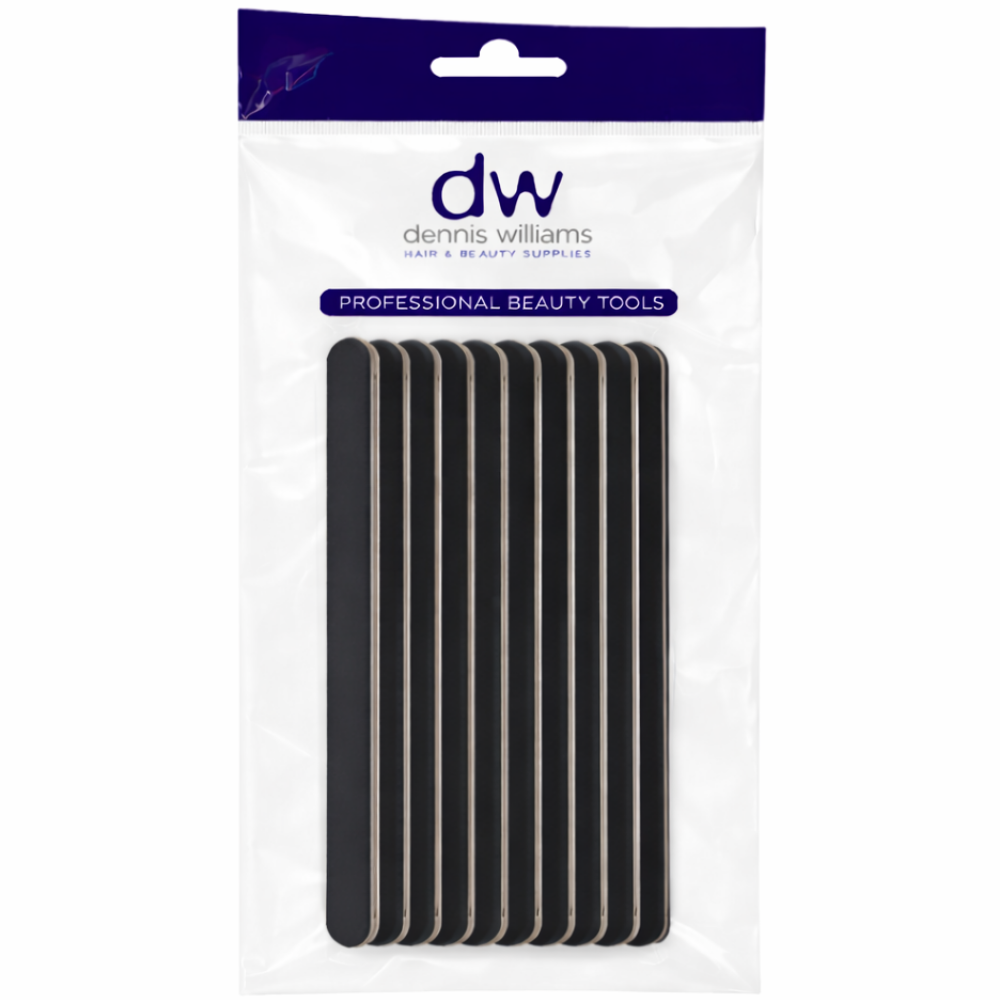 Dennis Williams Superfine Nail Files Black 10 Pack