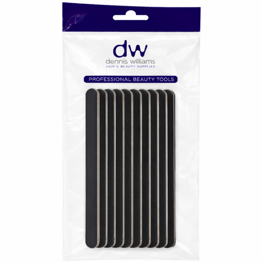 Dennis Williams Superfine Nail Files Black 10 Pack