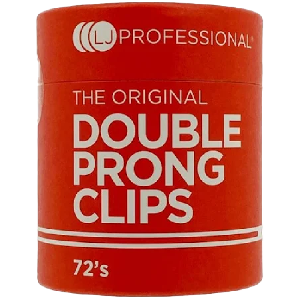 LJ Professional Double Prong Curl Clips 72 Pack