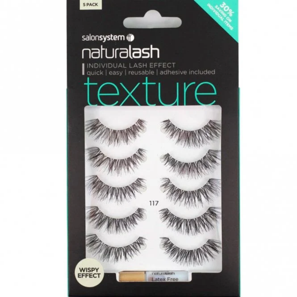 Salon System Naturalash Strip Lashes 117 Black 5 Pack