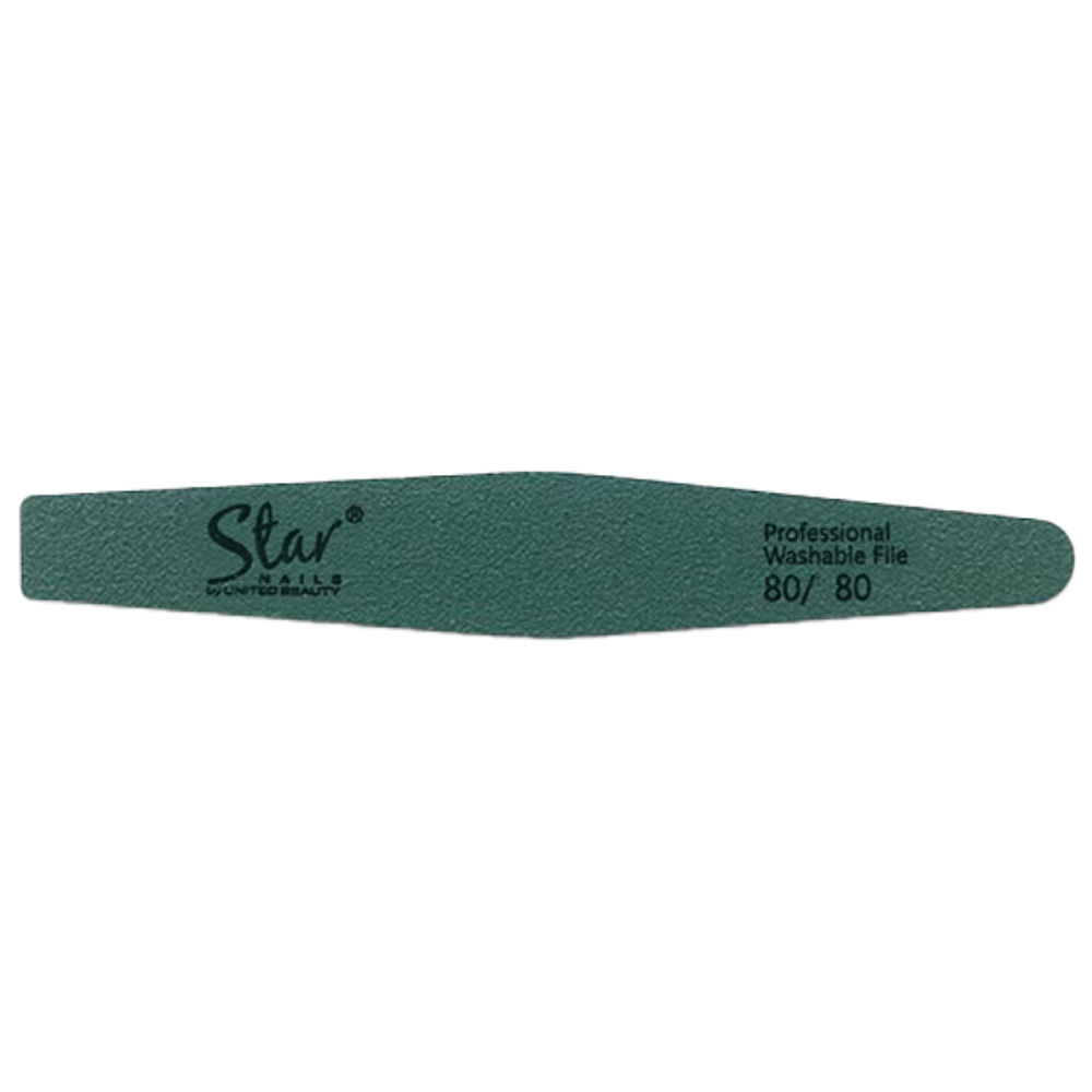 Star Nails Premium Diamond Washable Nail Files Green 80/80 Grit 4 Pack