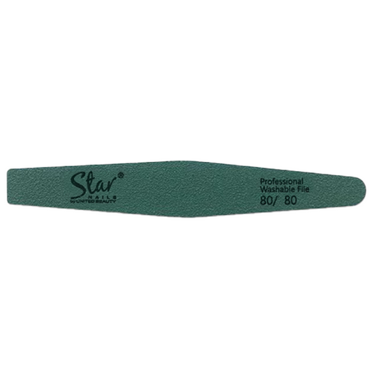 Star Nails Premium Diamond Washable Nail Files Green 80/80 Grit 4 Pack