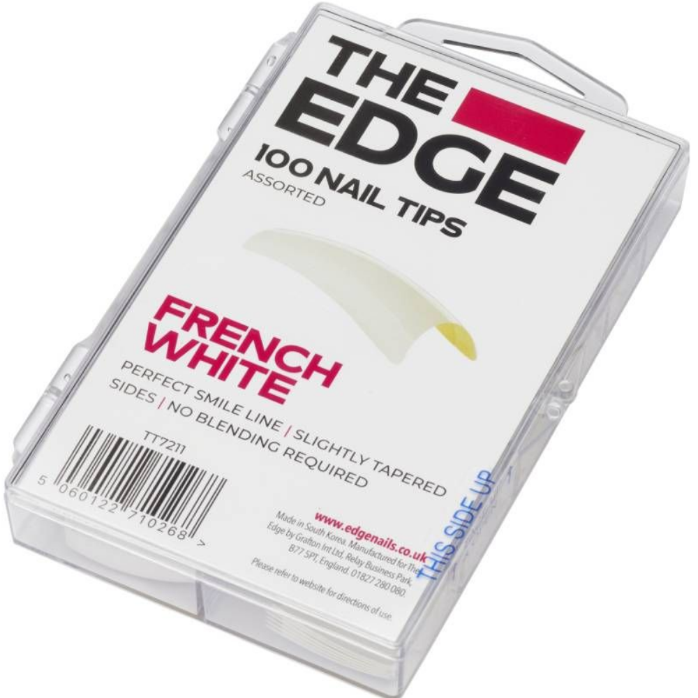 The Edge French Tips Assorted White 100 Pack