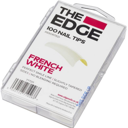 The Edge French Tips Assorted White 100 Pack