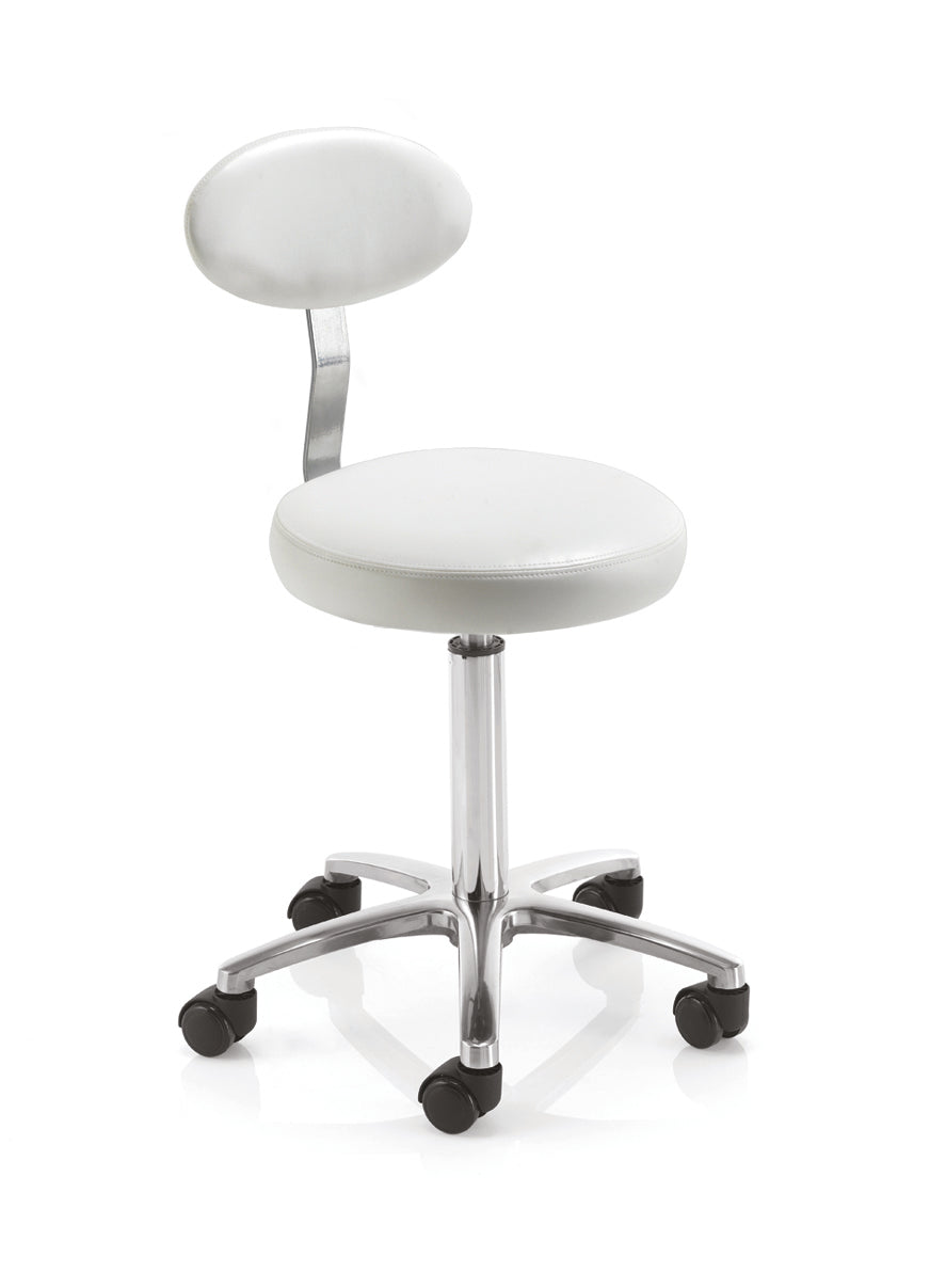 REM Therapist Stool With Backrest
