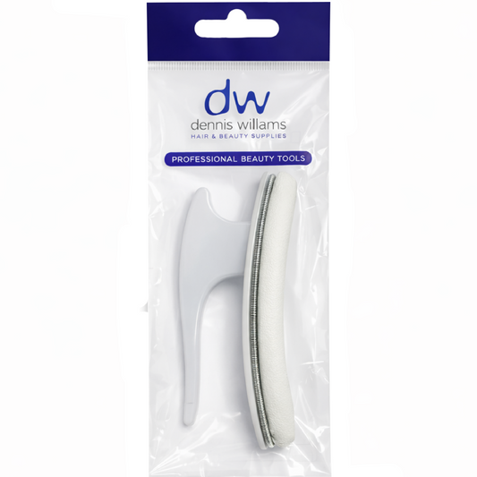 Dennis Williams Nail Buffer White Leather 12cm
