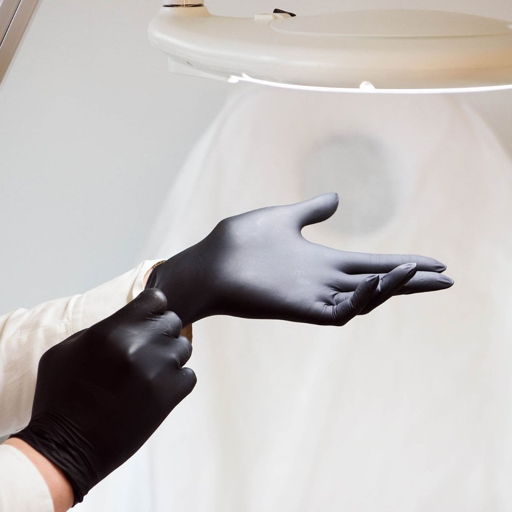 Aurelia Bold Black Powder Free Nitrile Gloves Large x 100